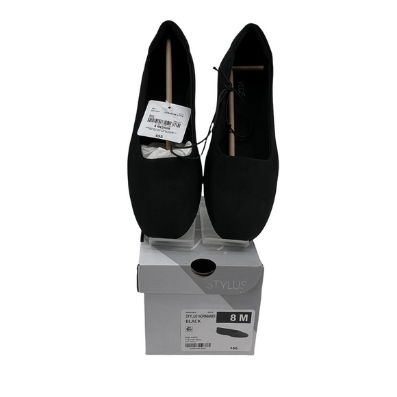 NWT Stylus Black Normandie Slip On Ballet Flats Size 8 Women’s - Picture 2 of 9